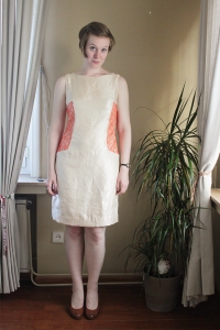 BurdaStyle shift dress with side panels, May 2014